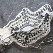 Modell Bergstadt (von oben)