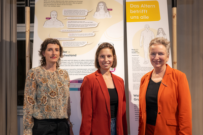 Uschi Reiter (afo), Eva Schmolmüller (Kuratorin, Ausstellung), Ursula Spannberger (Expertin)