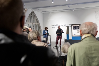 Eröffnung Metabolismus der Stadt. Kurator Alexander Gogl und afo-Leiter Franz Koppelstätter