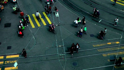 © katrinem: Zu Fuß im Stadtraum, Barfüßerplatz Basel, Foto: katrinem