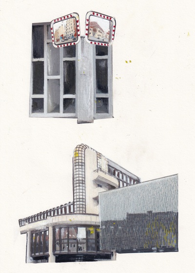 Grüße aus Linz, Zeichnungen – © Silke Brösskamp