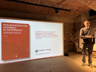 Theorie im Keller #38
Sabina Riß: "Frauengerechter Wohnbau"
Clemens Quirin, afo