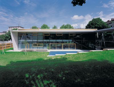 Kindergarten Gebirgsjägerplatz, Halle 1, Arch. Sailer & Lang, Salzburg