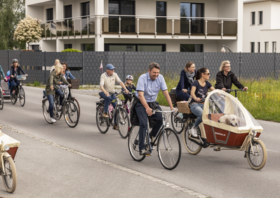 Fahrradfahren in Lustenau