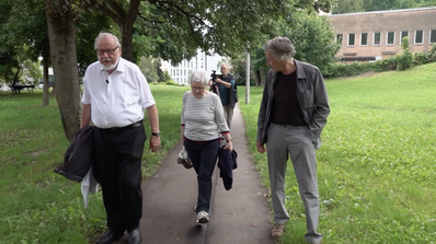 Franz Fink und Hildegard Heissl mit Peter Arlt | Unterwegs in Linz #11