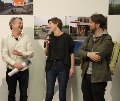afo-Vorstands-Doppelspitze Ulrich Aspetsberger und Sandra Gnigler mit Christoph Weidinger; Eröffnung: Learning von Gänserndorf
