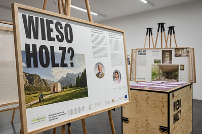 Ausstellung Wieso Holz? im afo architekturforum oberösterreich